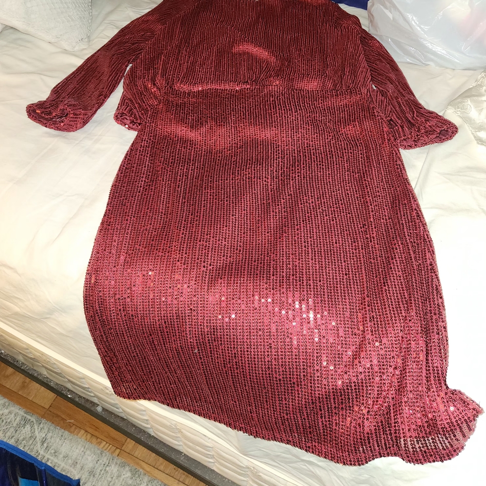 Elegant Red 2-Piece Top & Skirt